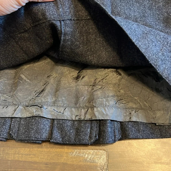 Dino Valiano Vintage Wool Skirt Gray Long Line High Waisted Pleated 38 D Small - Picture 2 of 12